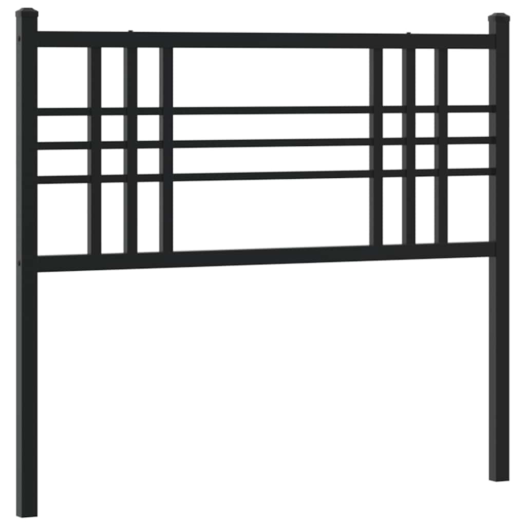 Utskiftbar sengegavl i metall svart 100 cm