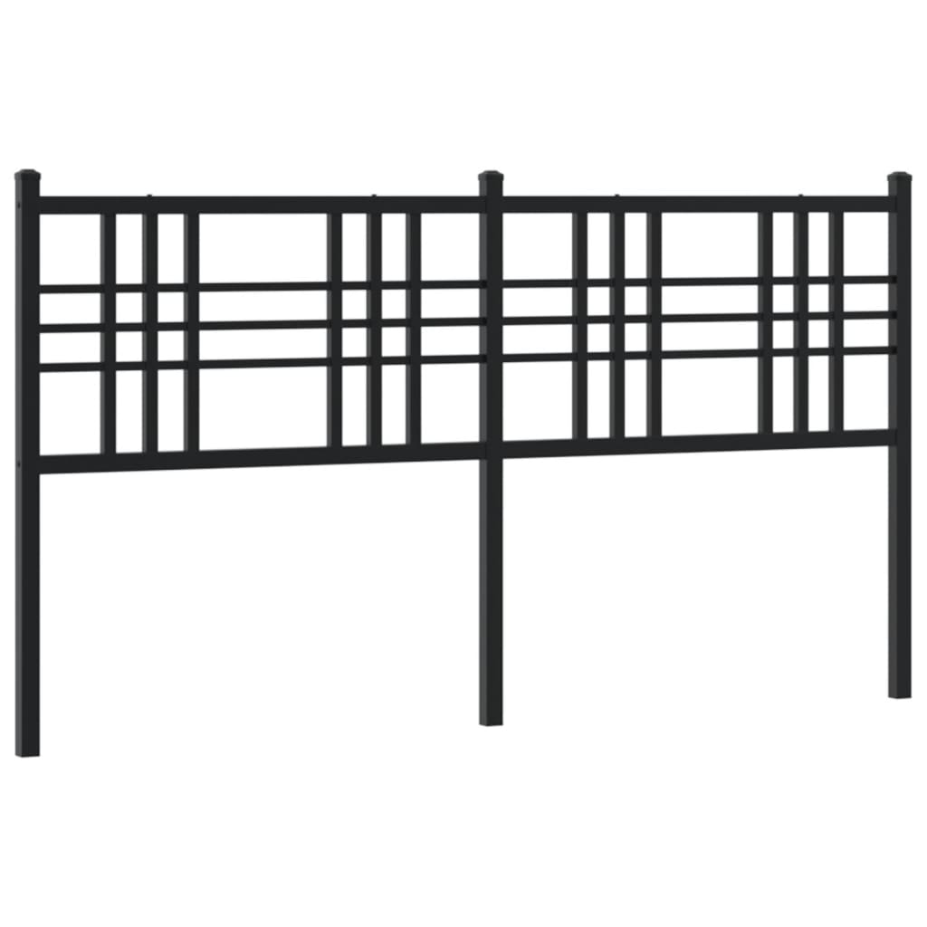 Utskiftbar sengegavl i metall svart 160 cm