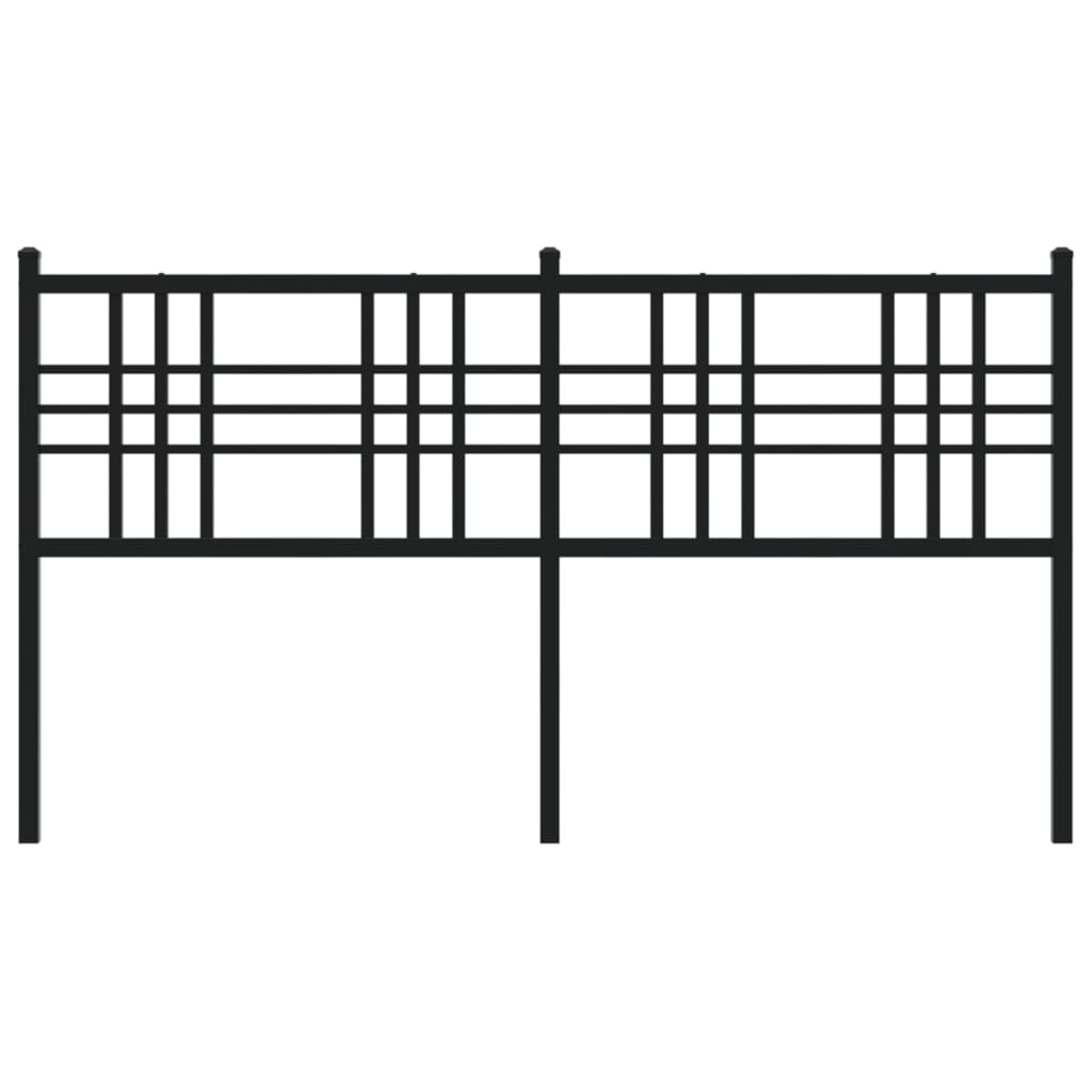 Utskiftbar sengegavl i metall svart 160 cm