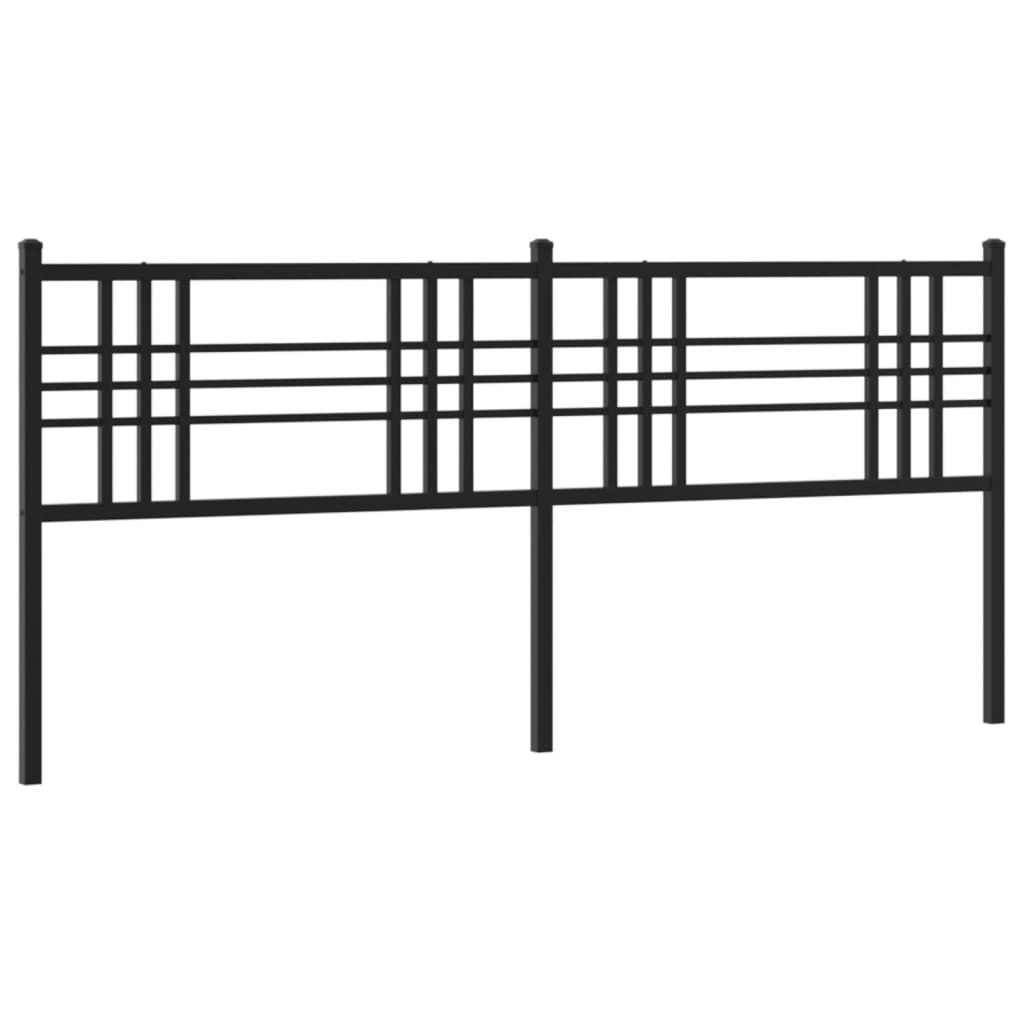 Utskiftbar sengegavl i metall svart 193 cm
