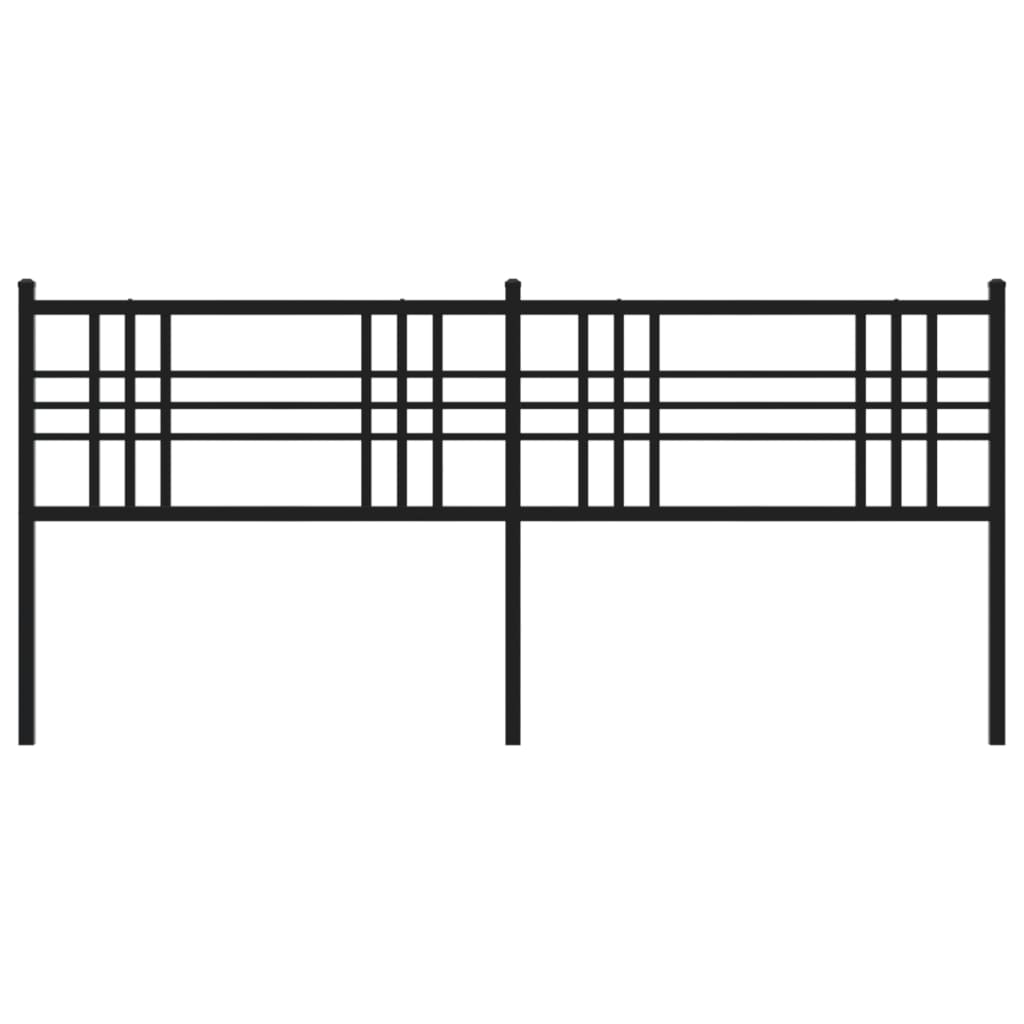 Utskiftbar sengegavl i metall svart 193 cm
