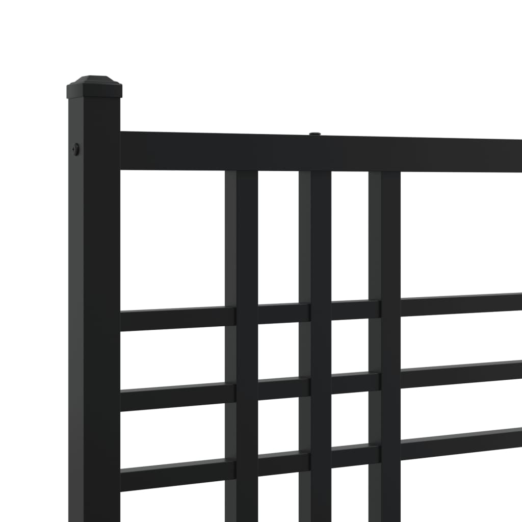 Utskiftbar sengegavl i metall svart 193 cm