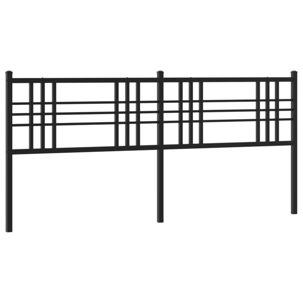 Utskiftbar sengegavl i metall svart 200 cm