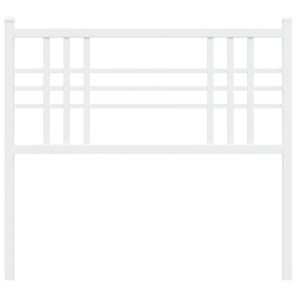 Utskiftbar sengegavl i metall hvit 100 cm