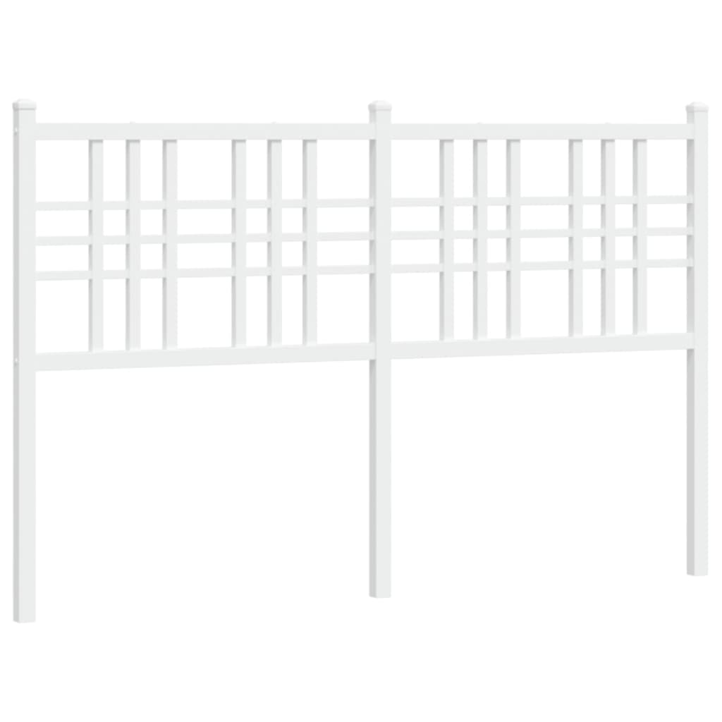 Utskiftbar sengegavl i metall hvit 120 cm