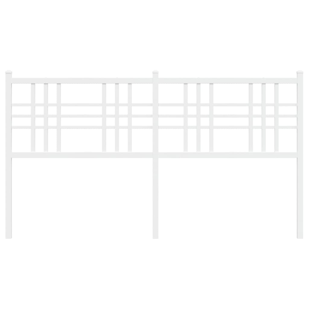 Utskiftbar sengegavl i metall hvit 160 cm