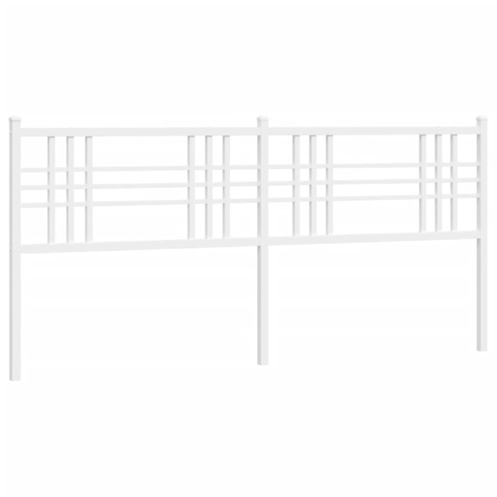 Utskiftbar sengegavl i metall hvit 180 cm