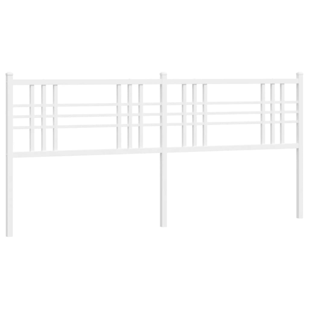 Utskiftbar sengegavl i metall hvit 193 cm