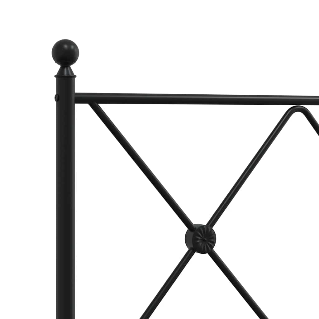 Utskiftbar sengegavl i metall svart 80 cm