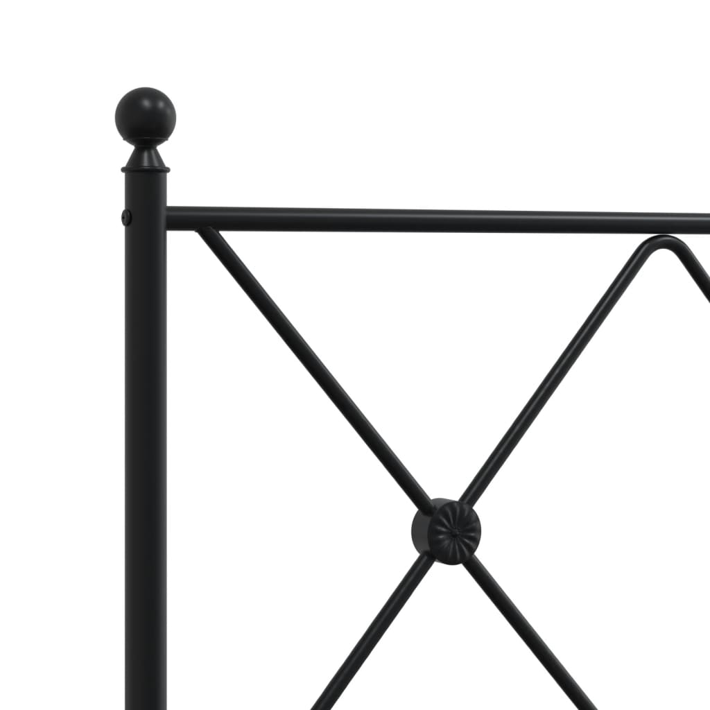 Utskiftbar sengegavl i metall svart 90 cm