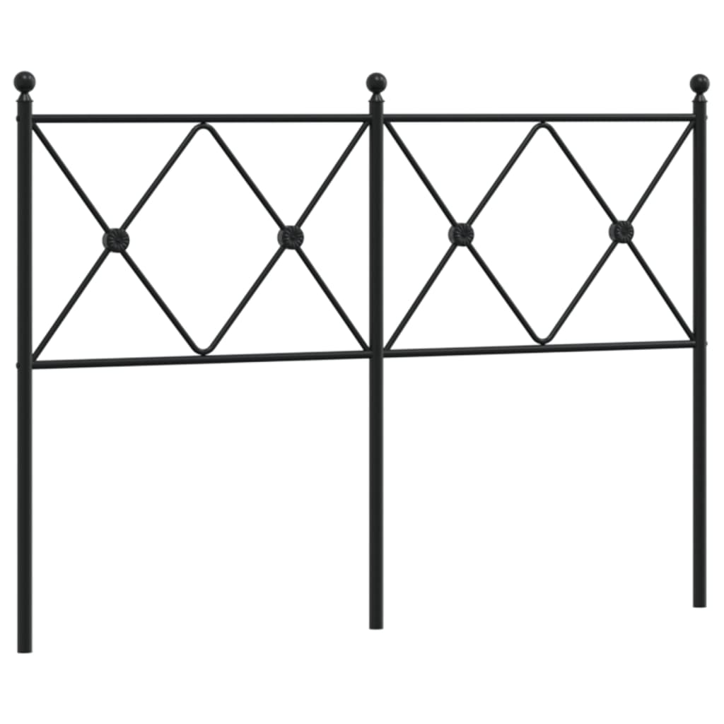 Utskiftbar sengegavl i metall svart 120 cm
