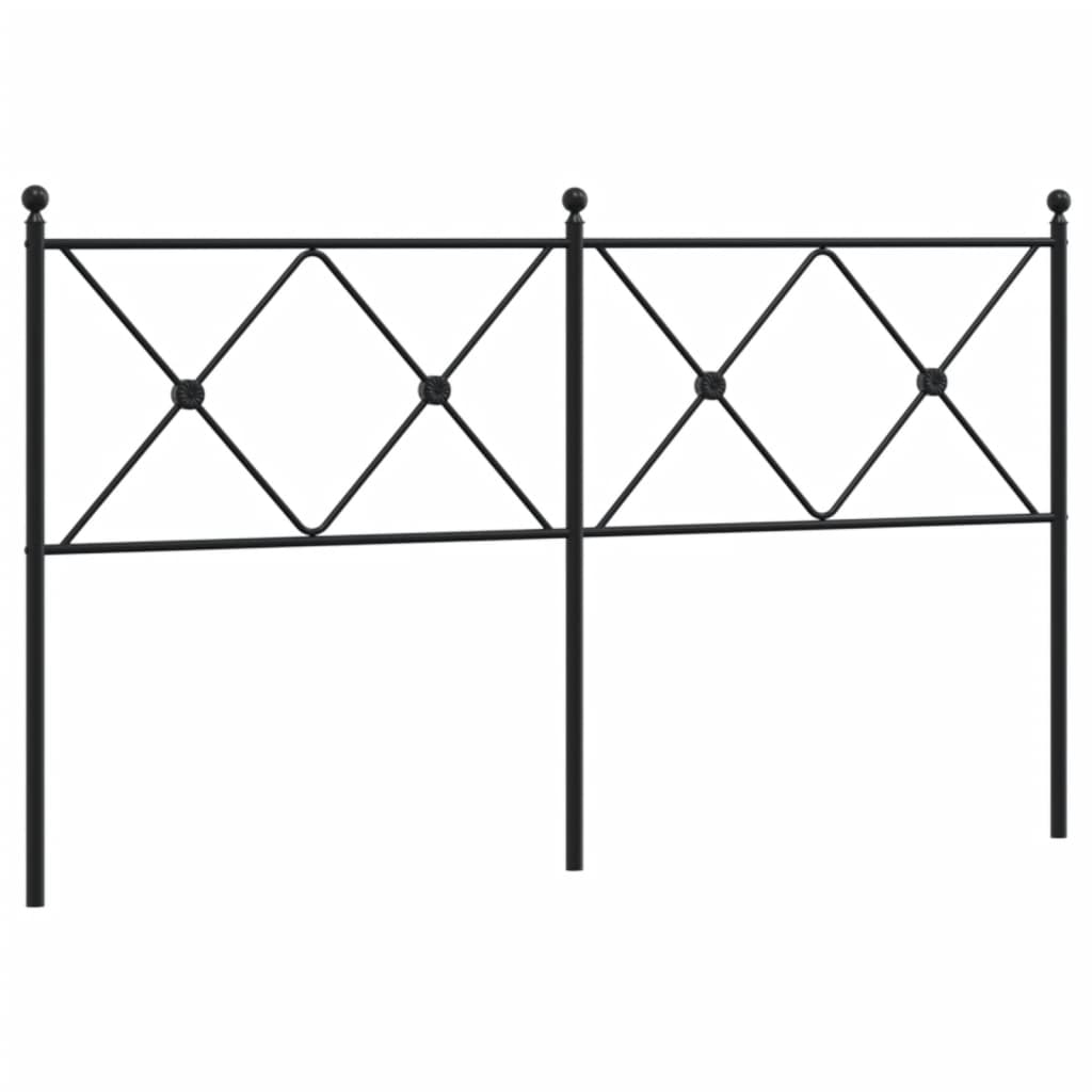 Utskiftbar sengegavl i metall svart 160 cm