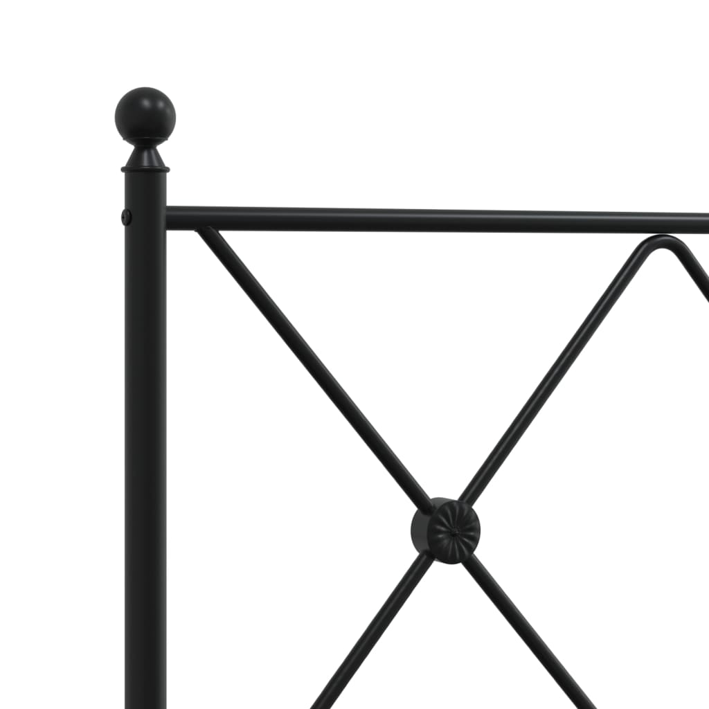 Utskiftbar sengegavl i metall svart 200 cm