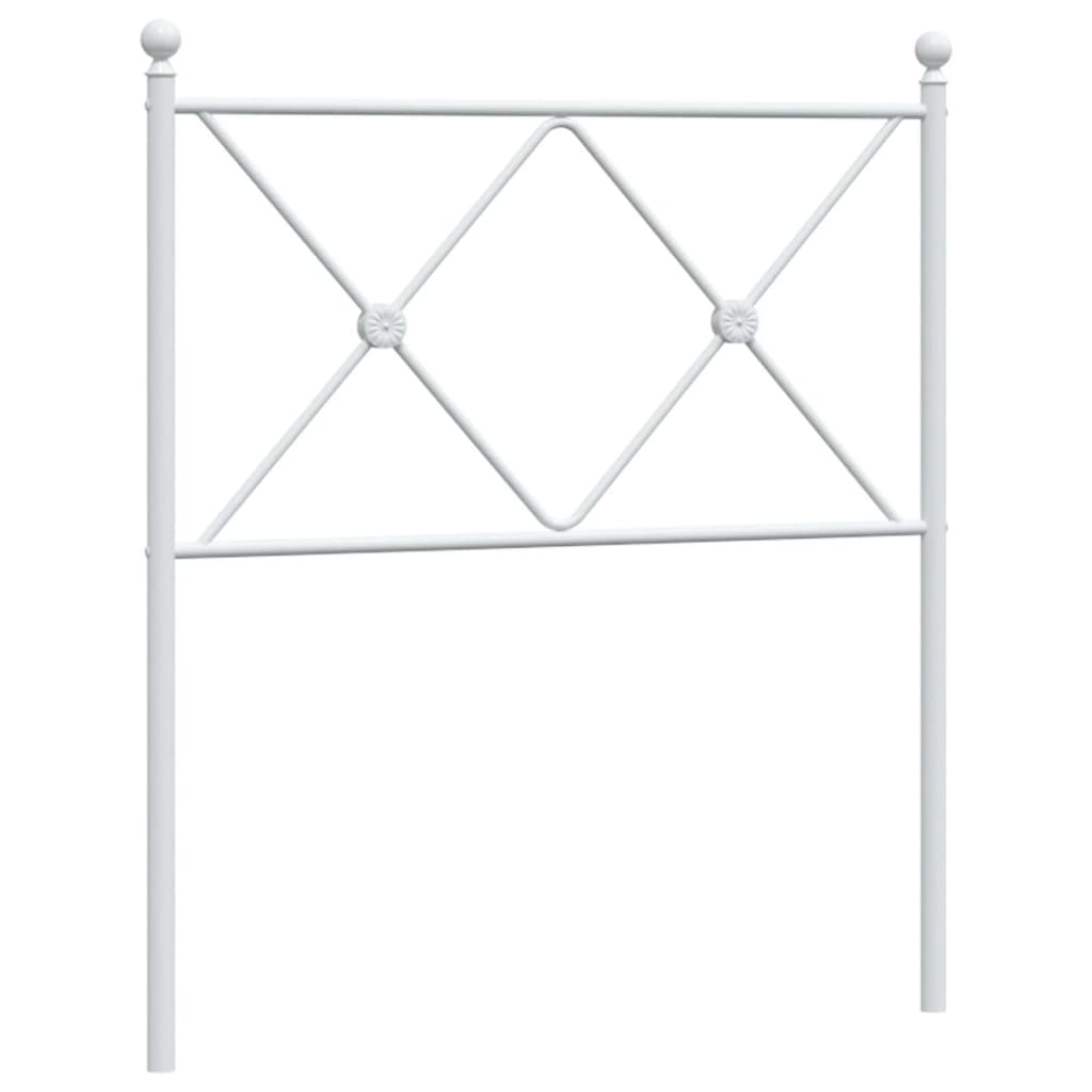 Utskiftbar sengegavl i metall hvit 80 cm
