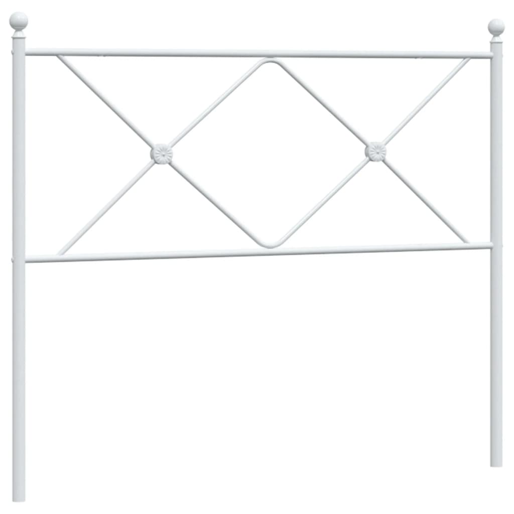 Utskiftbar sengegavl i metall hvit 107 cm