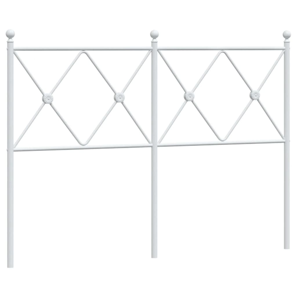 Utskiftbar sengegavl i metall hvit 120 cm