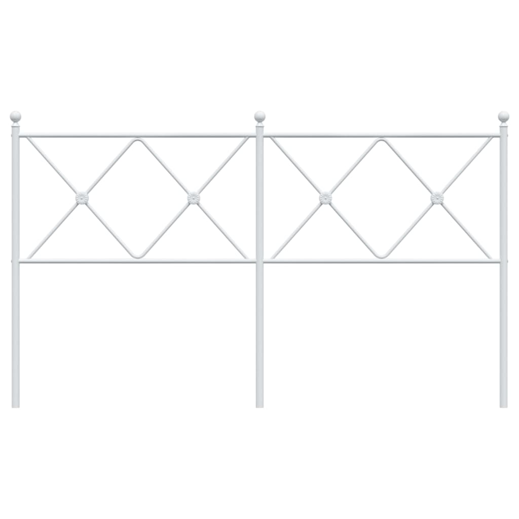 Utskiftbar sengegavl i metall hvit 150 cm