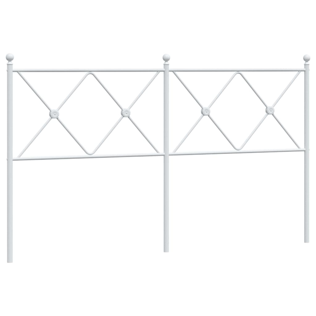 Utskiftbar sengegavl i metall hvit 160 cm