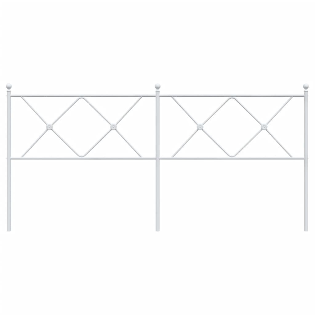 Utskiftbar sengegavl i metall hvit 180 cm