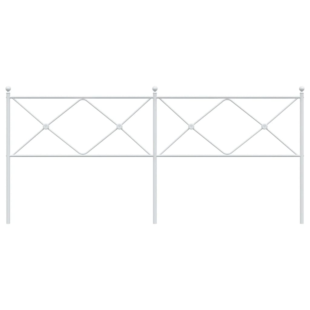 Utskiftbar sengegavl i metall hvit 193 cm
