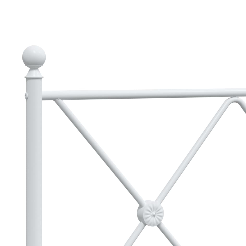 Utskiftbar sengegavl i metall hvit 200 cm