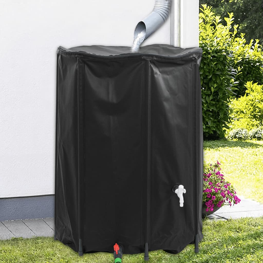 Vanntank med kran sammenleggbar 1350 L PVC