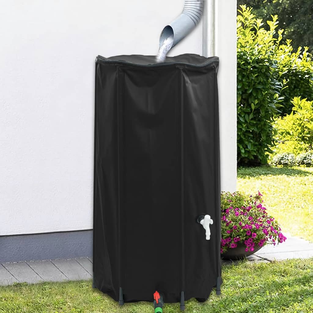 Vanntank med kran sammenleggbar 100 L PVC vidaXL