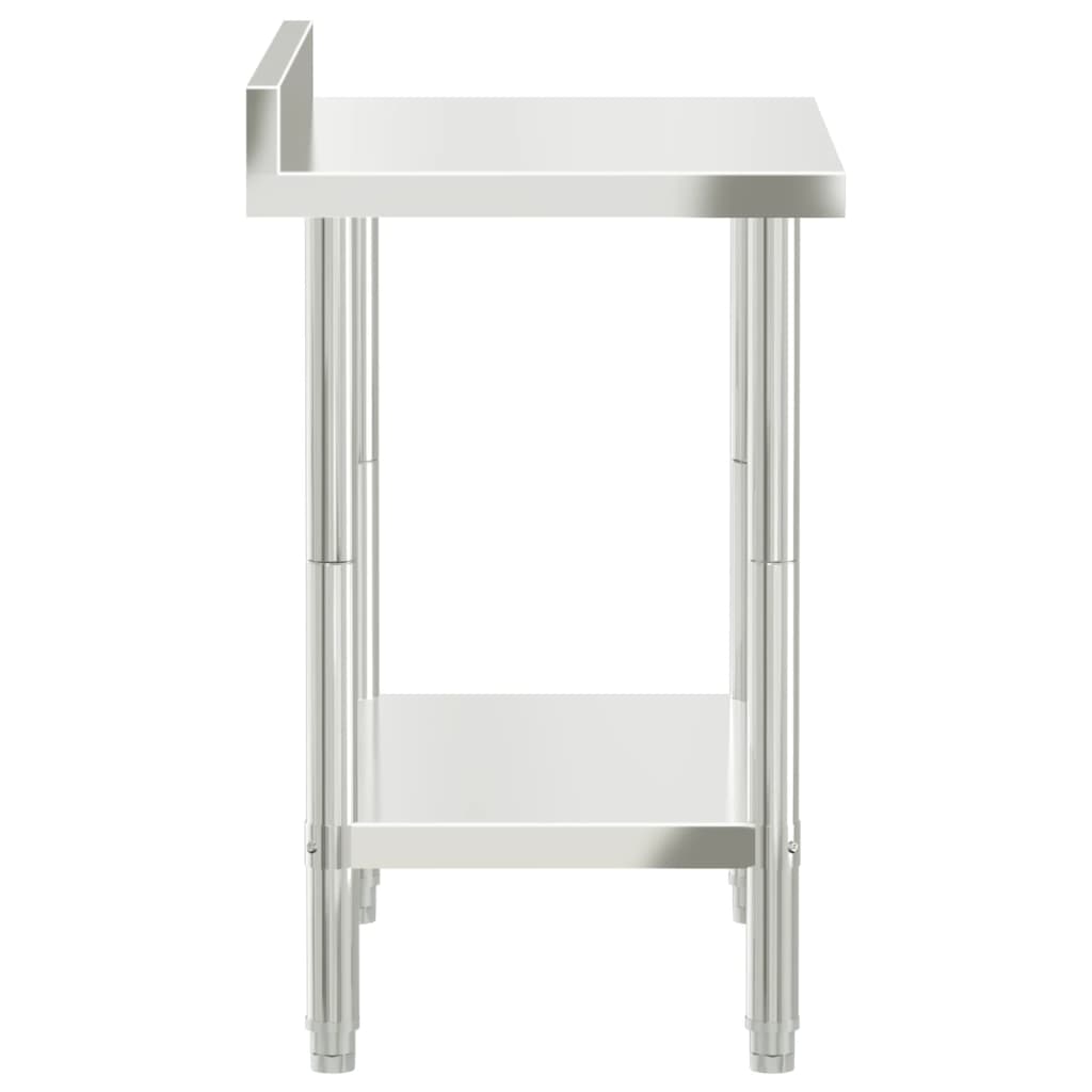 Kjøkkenbenk med bakplate 82,5x55x93 rustfritt stål