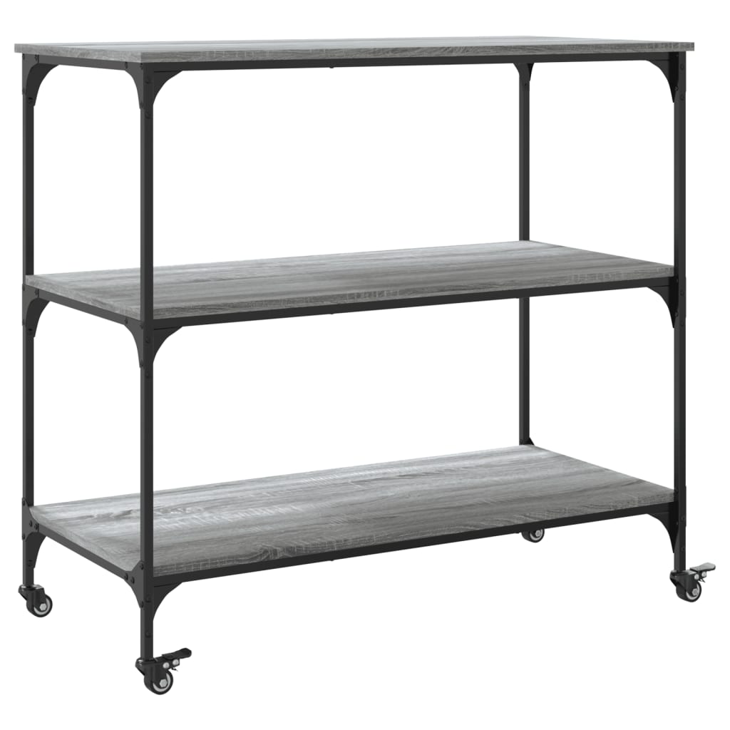 Kjøkkentralle grå sonoma 102x50x95 cm konstruert tre