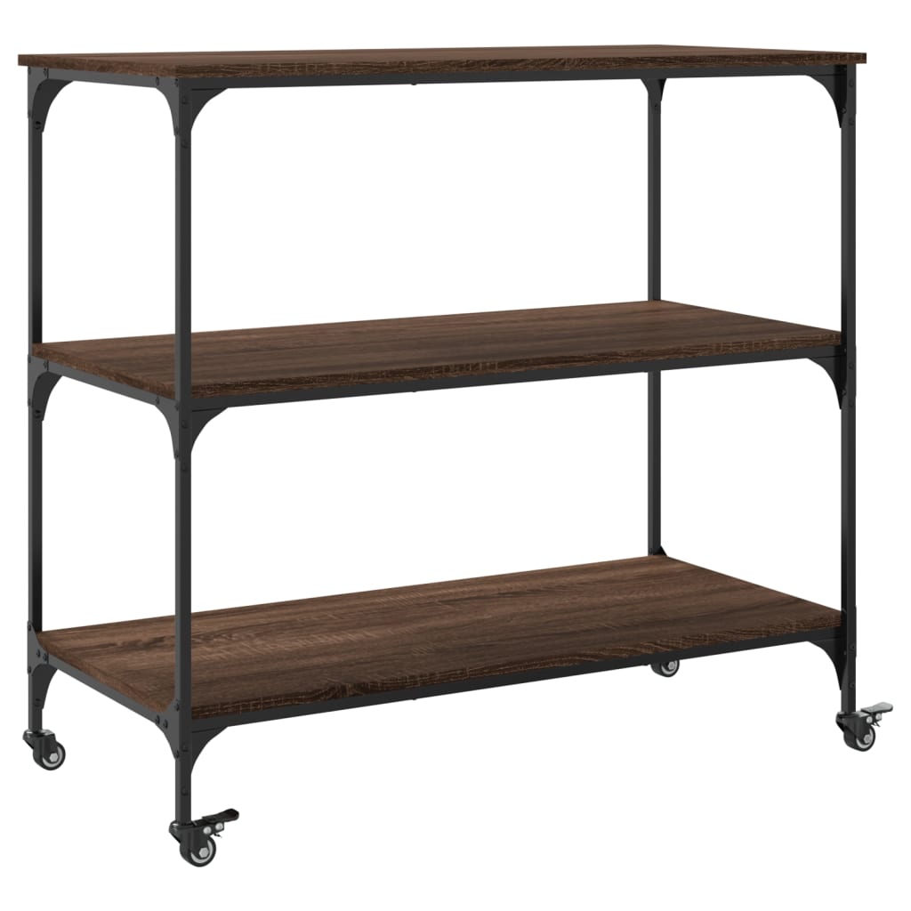 Kjøkkentralle brun eik 102x50x95 cm konstruert tre