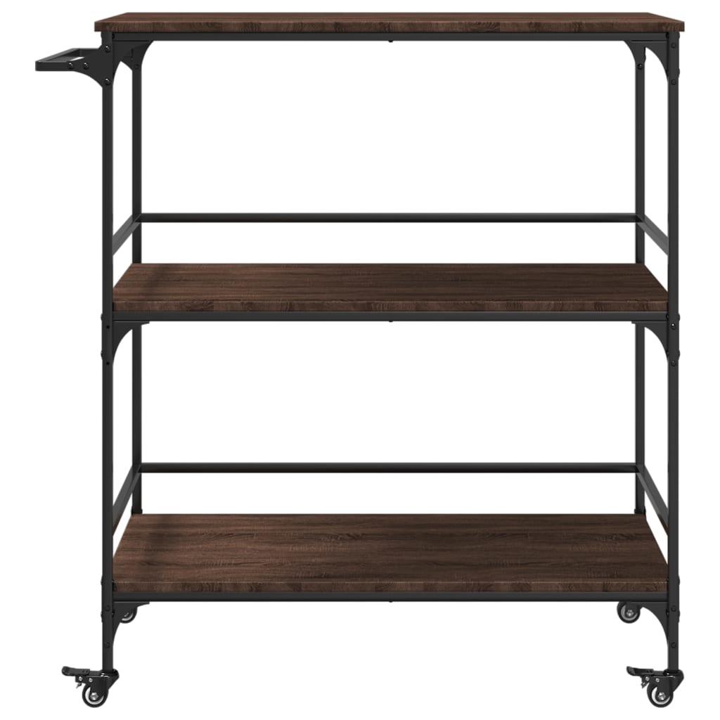 Kjøkkentralle brun eik 100,5x50x105 cm konstruert tre