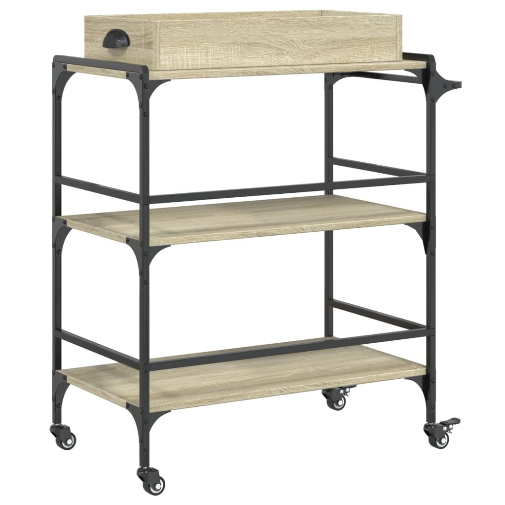 Kjøkkentralle sonoma eik 81,5x41x92,5 cm konstruert tre
