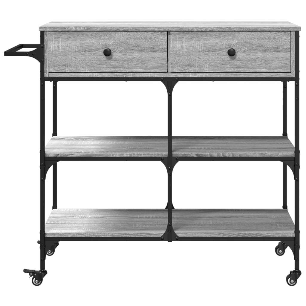 Kjøkkentralle grå sonoma 105x42x95 cm konstruert tre
