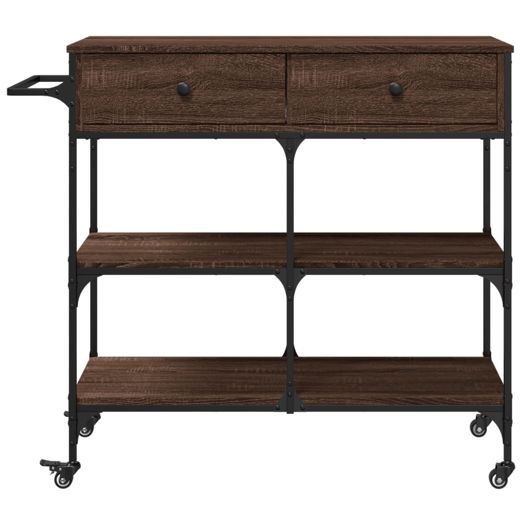 Kjøkkentralle brun eik 105x42x95 cm konstruert tre