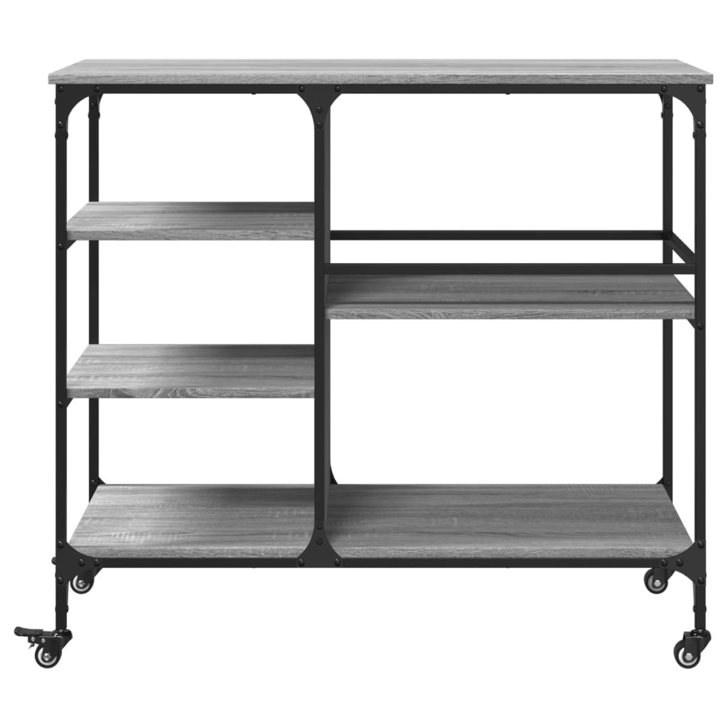 Kjøkkentralle grå sonoma 100x45x89,5 cm konstruert tre
