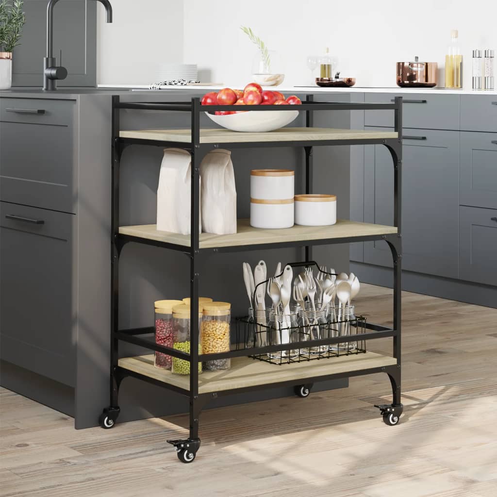 Kjøkkentralle sonoma eik 65x40x86,5 cm konstruert tre
