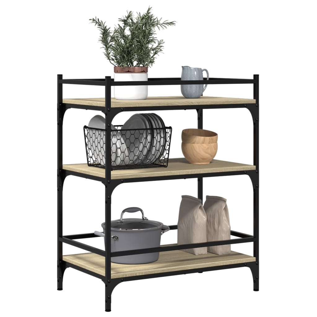 Kjøkkentralle sonoma eik 65x40x86,5 cm konstruert tre