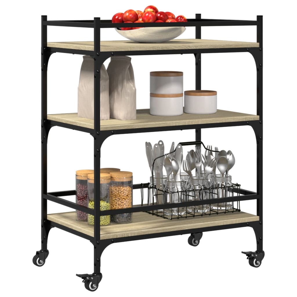 Kjøkkentralle sonoma eik 65x40x86,5 cm konstruert tre
