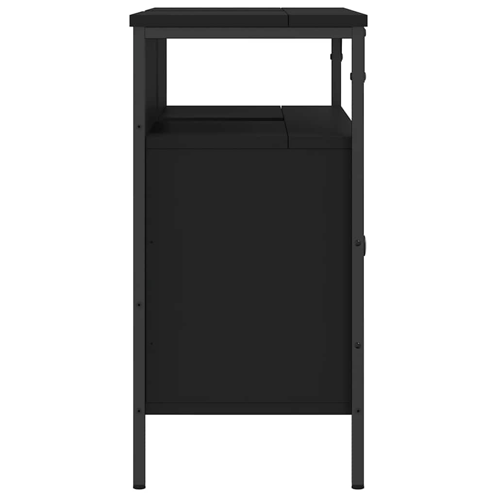 Servantskap svart 80x30x60 cm konstruert tre