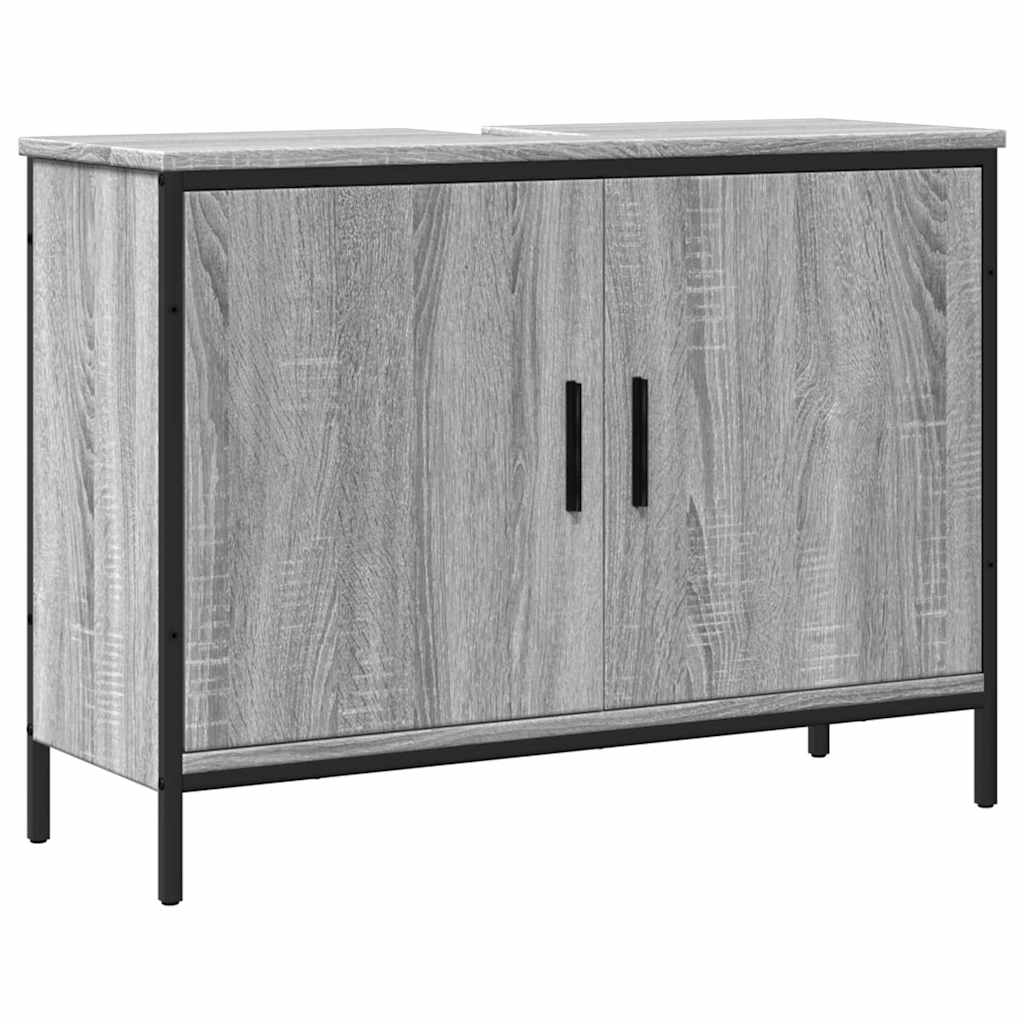Servantskap grå sonoma 80x30x60 cm konstruert tre