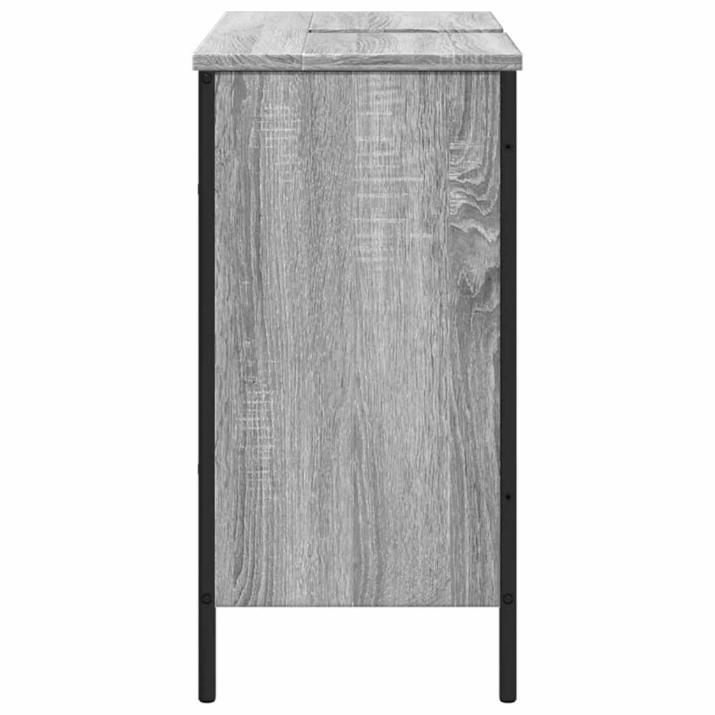 Servantskap grå sonoma 80x30x60 cm konstruert tre
