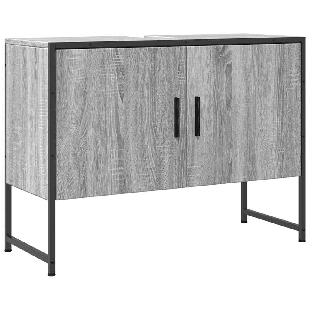 Servantskap grå sonoma 80x33x60 cm konstruert tre