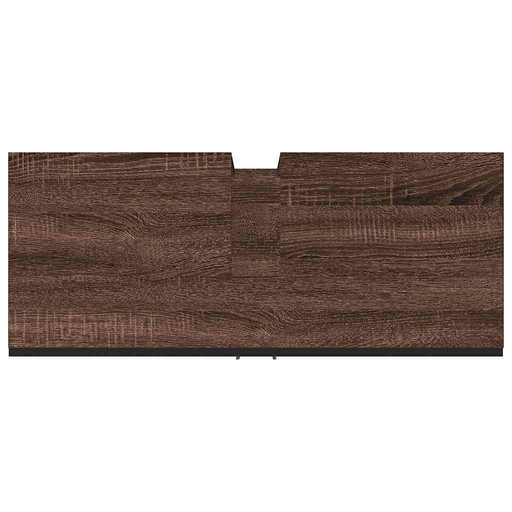Servantskap brun eik 80x33x60 cm konstruert tre