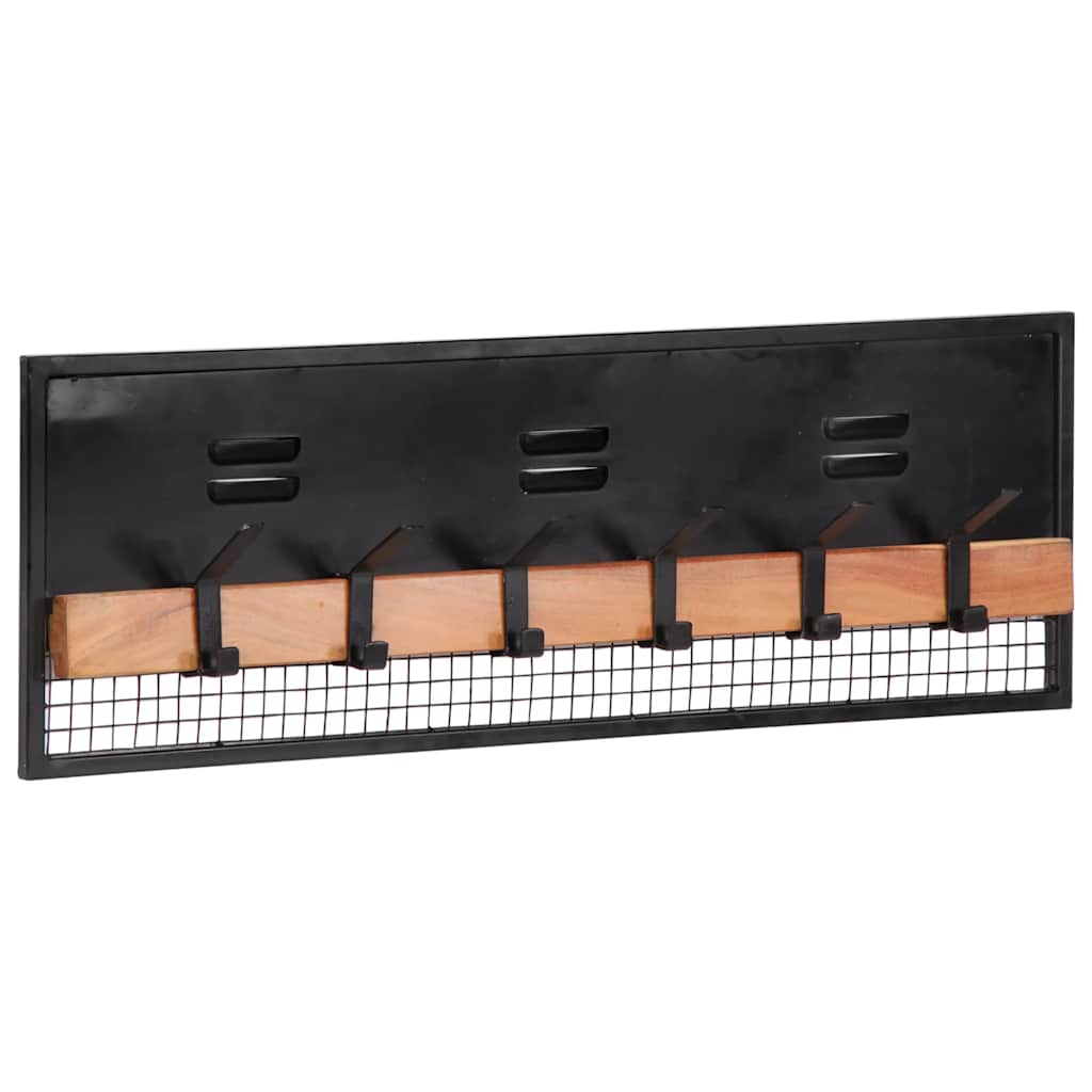 Veggmontert klesstativ 90x11x30 cm heltre mango