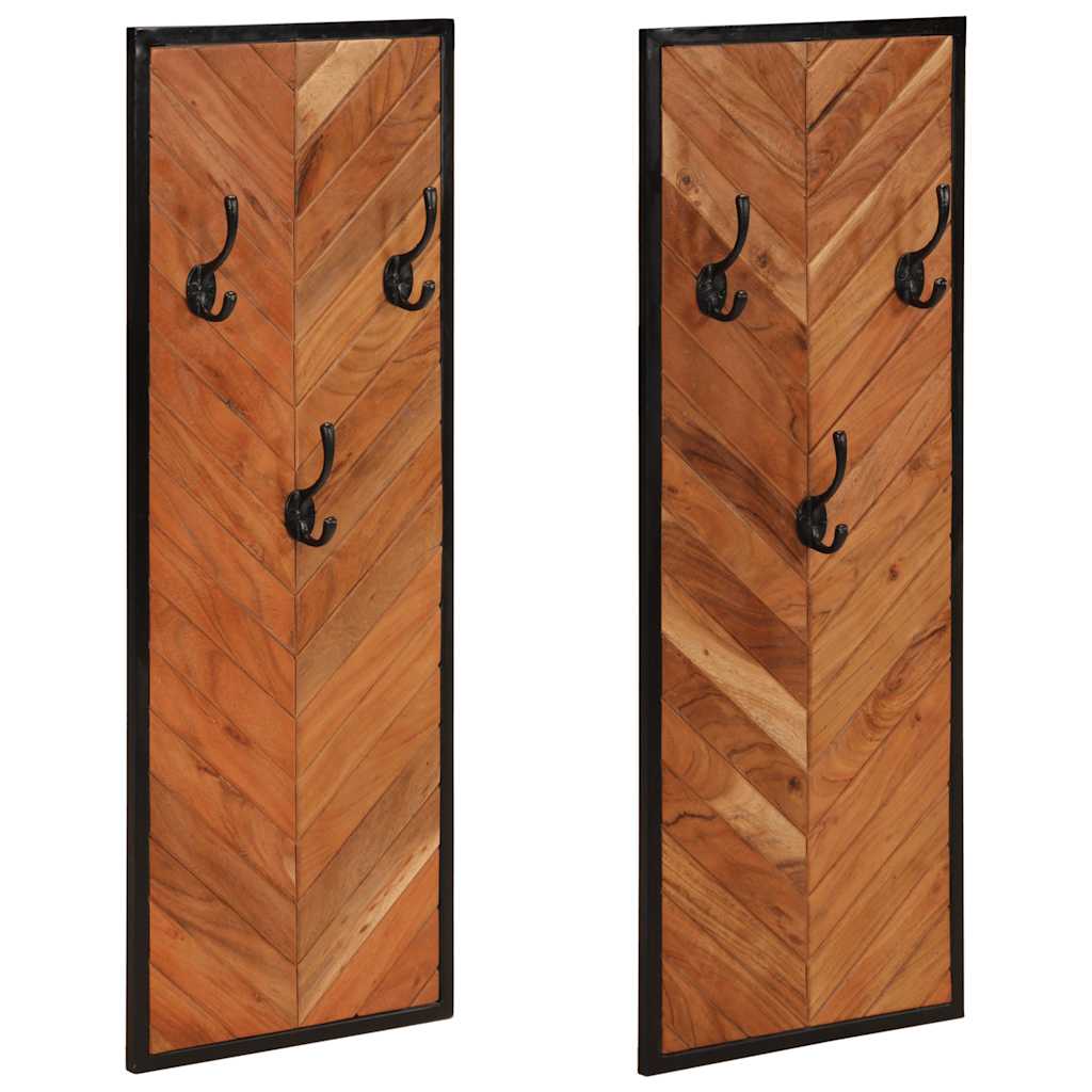 Knaggrekker 2 stk 35x1x90 cm heltre akasie