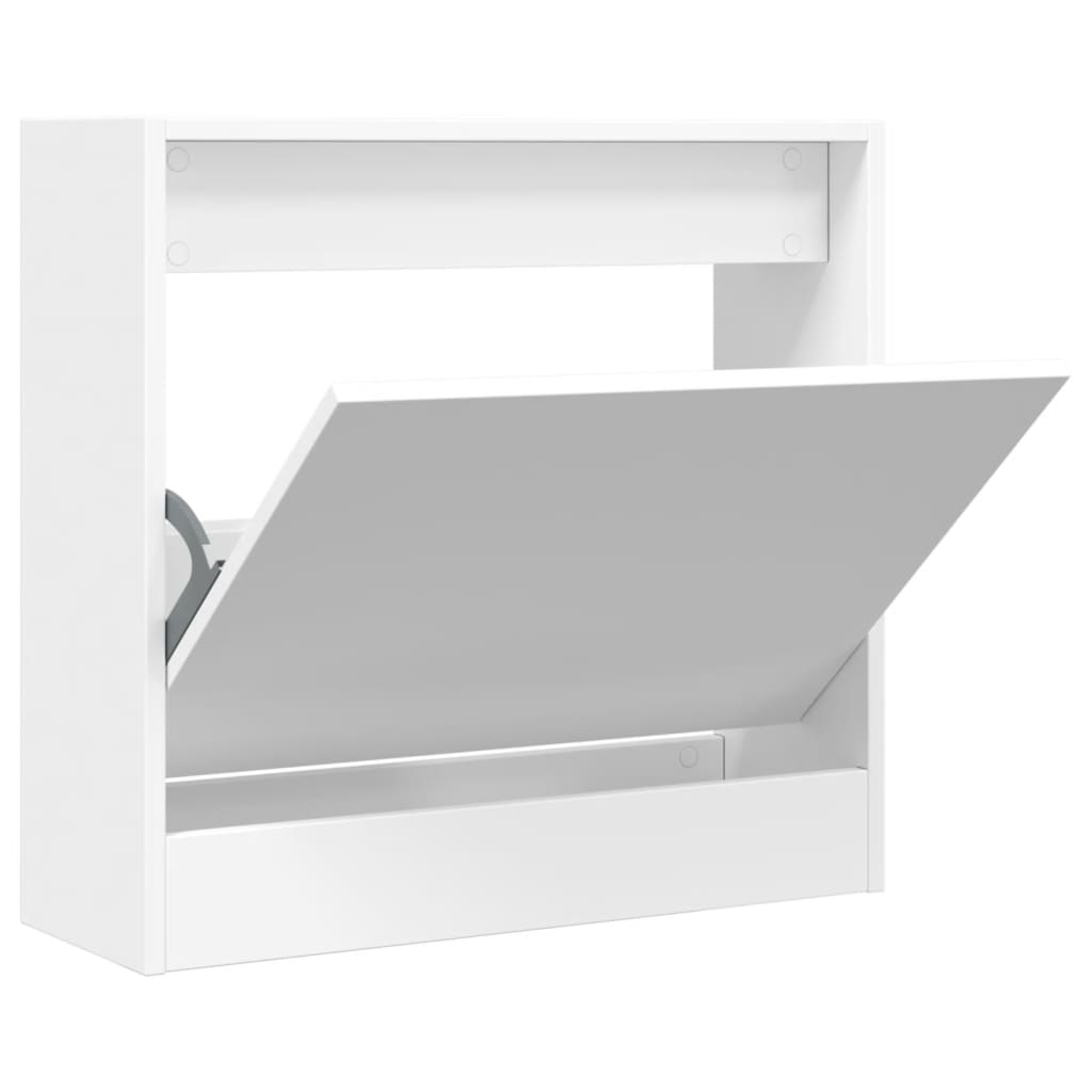Skoskap hvit 60x21x57 cm konstruert tre