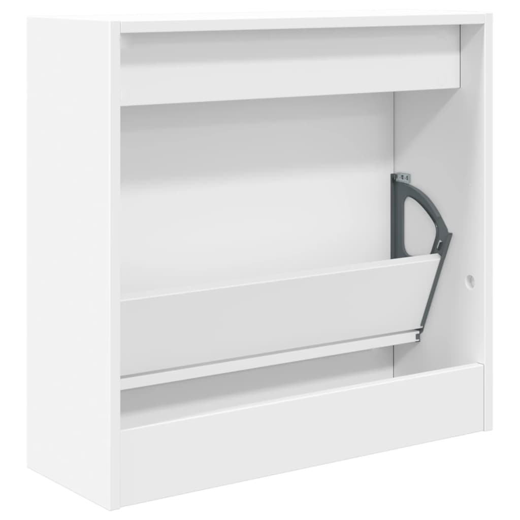 Skoskap hvit 60x21x57 cm konstruert tre
