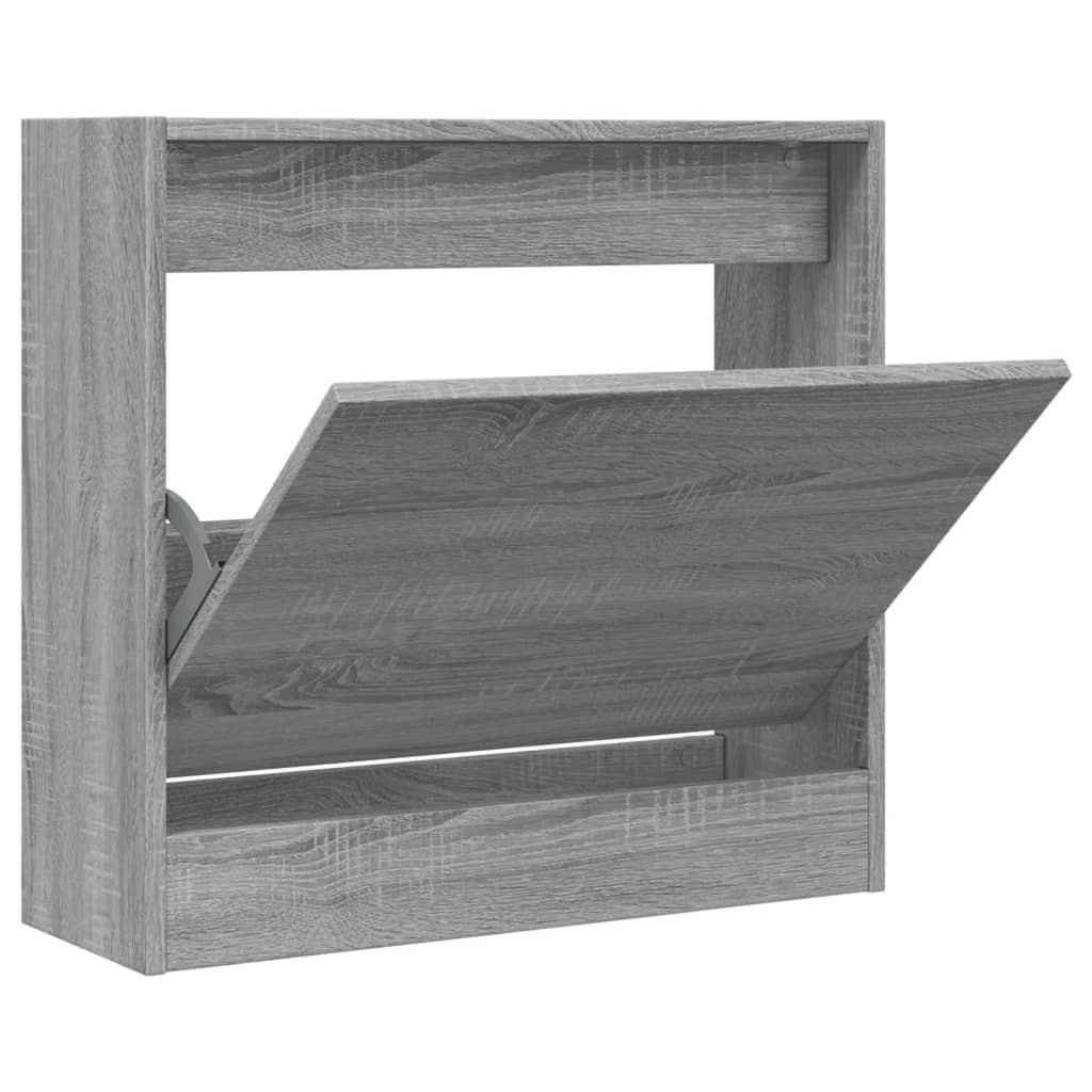 Skoskap grå sonoma 60x21x57 cm konstruert tre