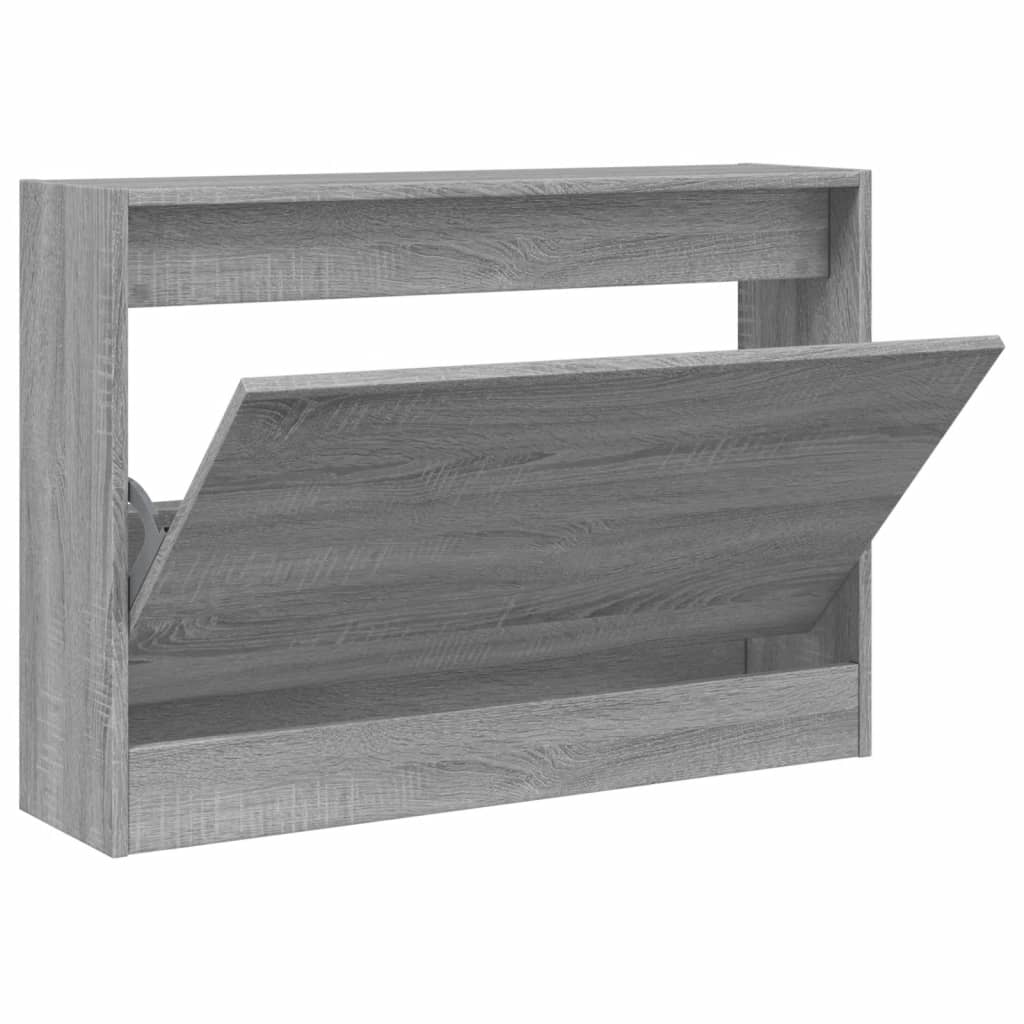 Skoskap grå sonoma 80x21x57 cm konstruert tre
