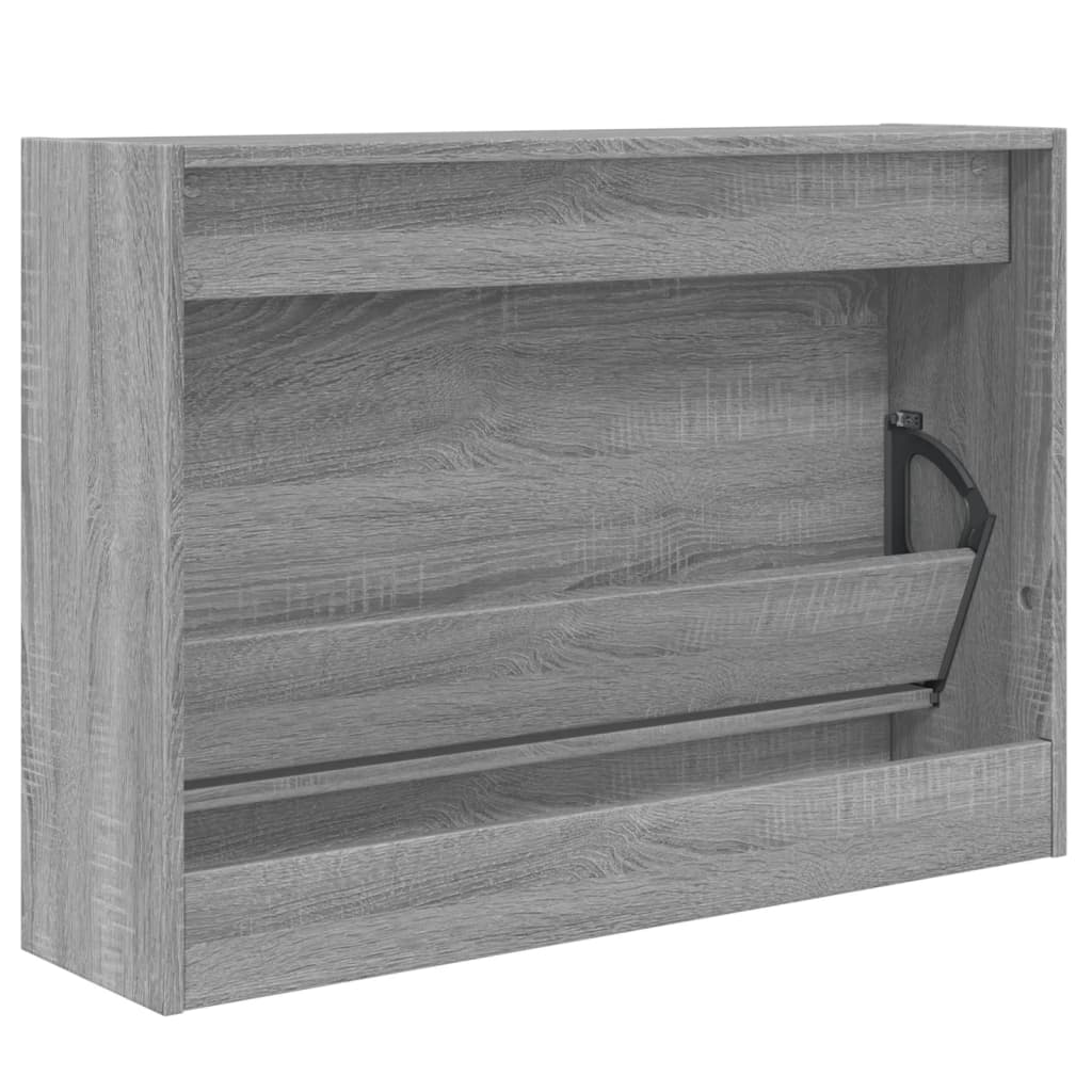 Skoskap grå sonoma 80x21x57 cm konstruert tre